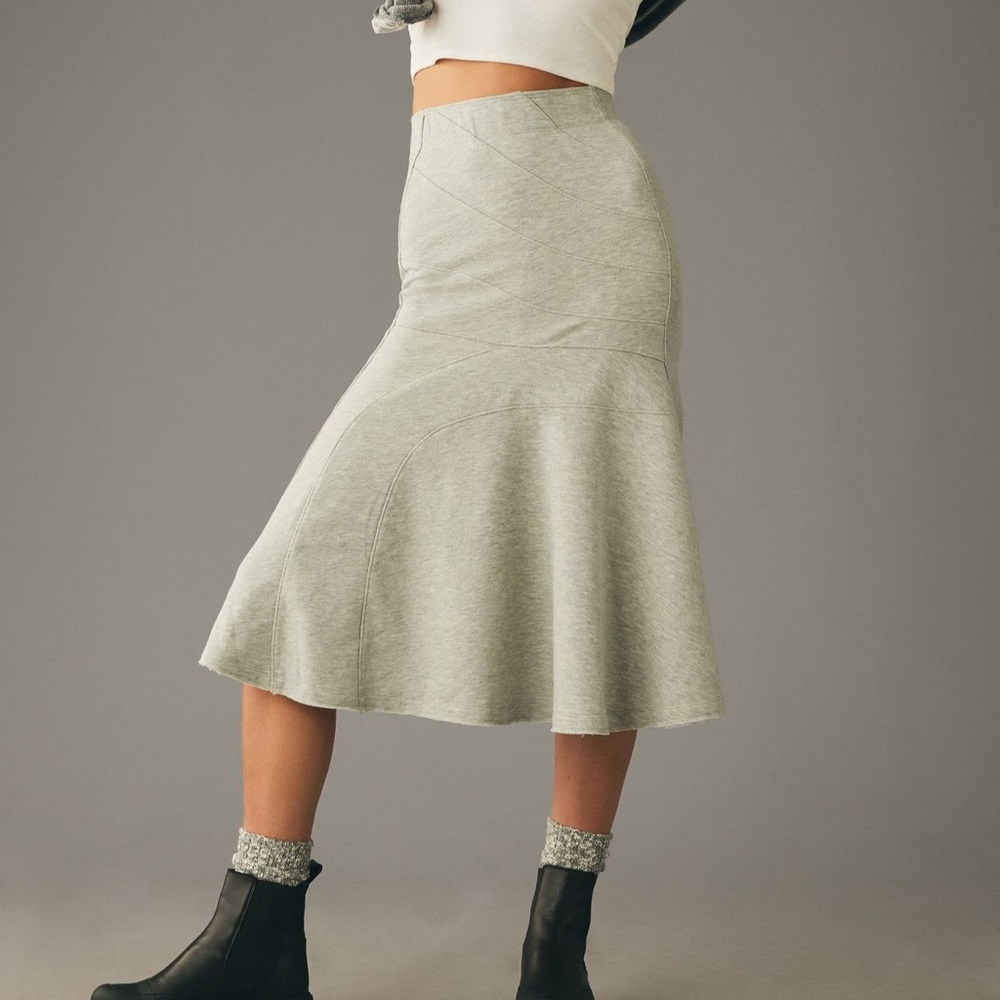 Daily practice Anthropologie seamed midi skirt